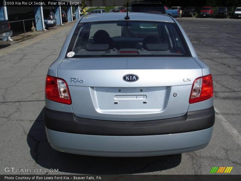 Polar Blue / Beige 2009 Kia Rio LX Sedan
