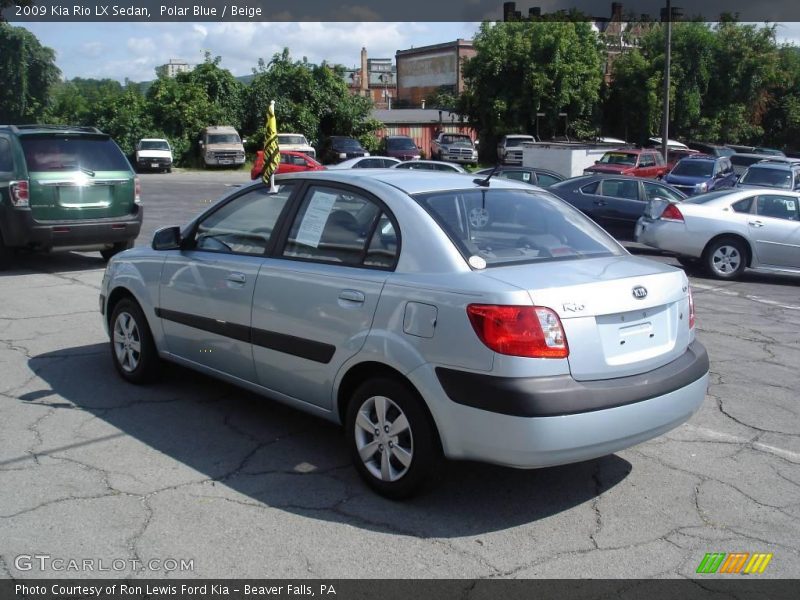 Polar Blue / Beige 2009 Kia Rio LX Sedan
