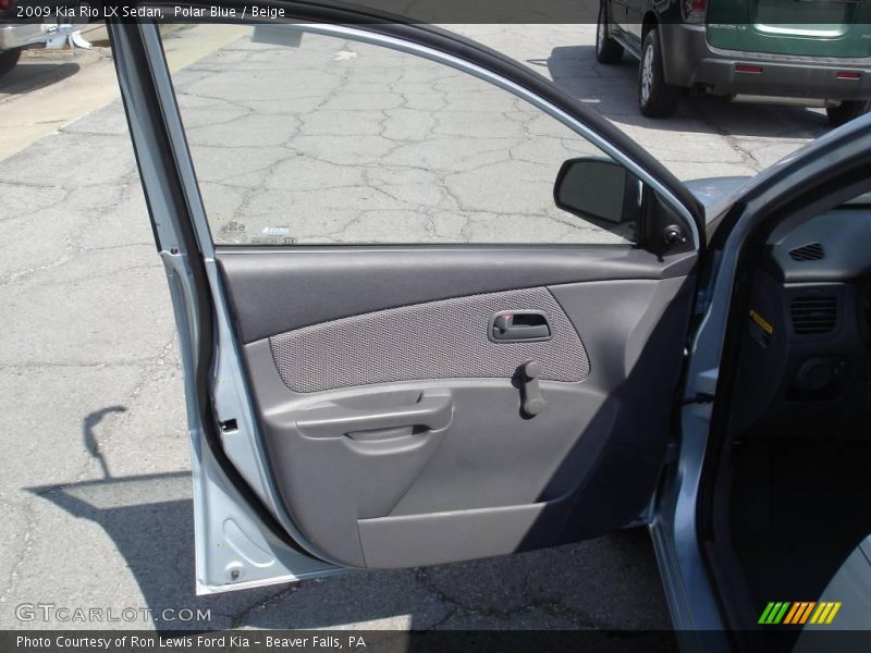 Polar Blue / Beige 2009 Kia Rio LX Sedan