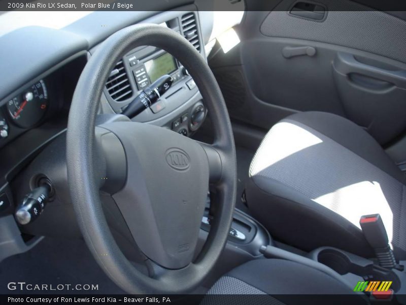 Polar Blue / Beige 2009 Kia Rio LX Sedan