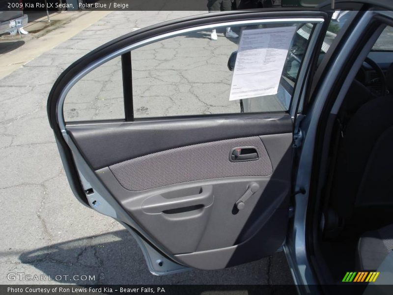 Polar Blue / Beige 2009 Kia Rio LX Sedan