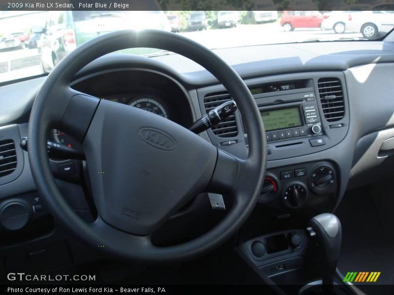 Polar Blue / Beige 2009 Kia Rio LX Sedan
