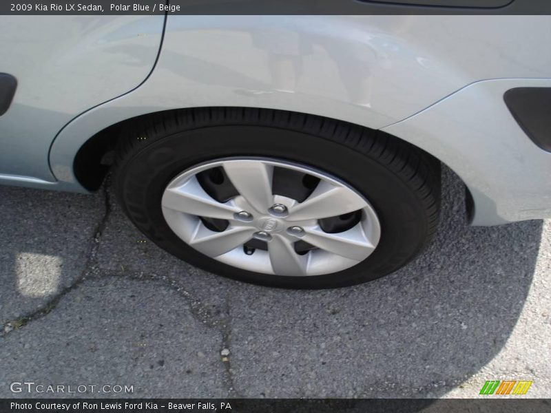 Polar Blue / Beige 2009 Kia Rio LX Sedan
