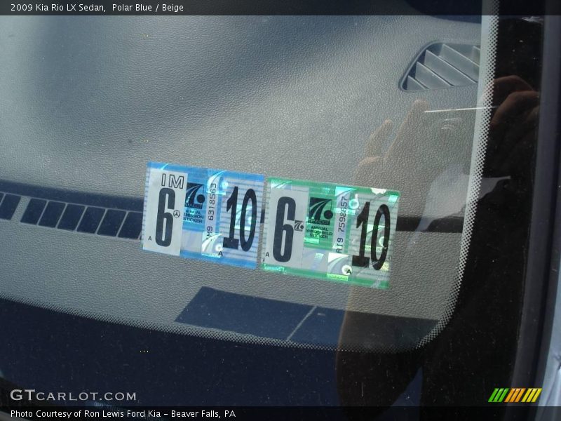 Polar Blue / Beige 2009 Kia Rio LX Sedan