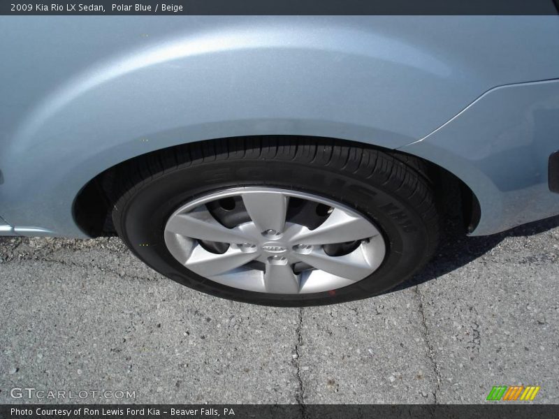Polar Blue / Beige 2009 Kia Rio LX Sedan