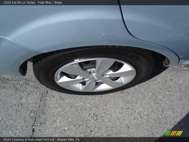 Polar Blue / Beige 2009 Kia Rio LX Sedan