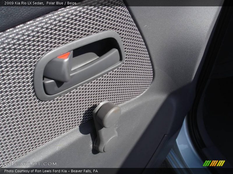 Polar Blue / Beige 2009 Kia Rio LX Sedan