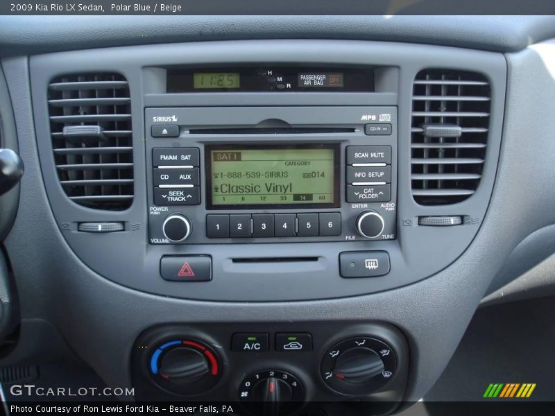 Polar Blue / Beige 2009 Kia Rio LX Sedan