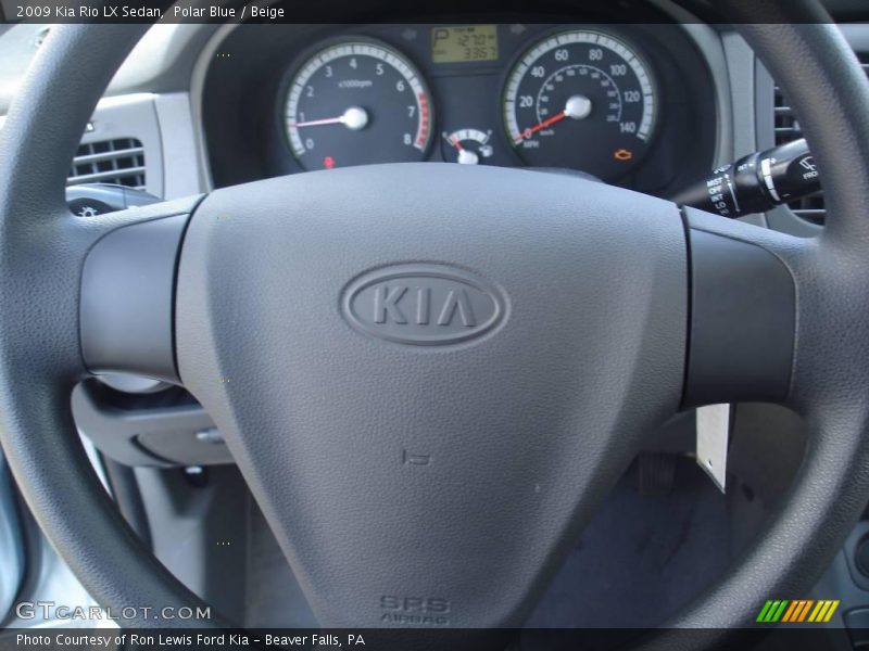 Polar Blue / Beige 2009 Kia Rio LX Sedan