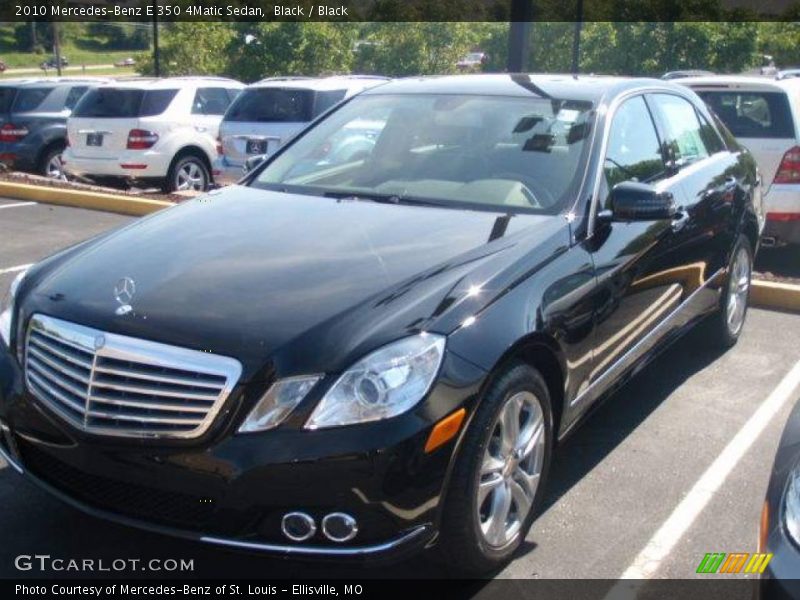 Black / Black 2010 Mercedes-Benz E 350 4Matic Sedan