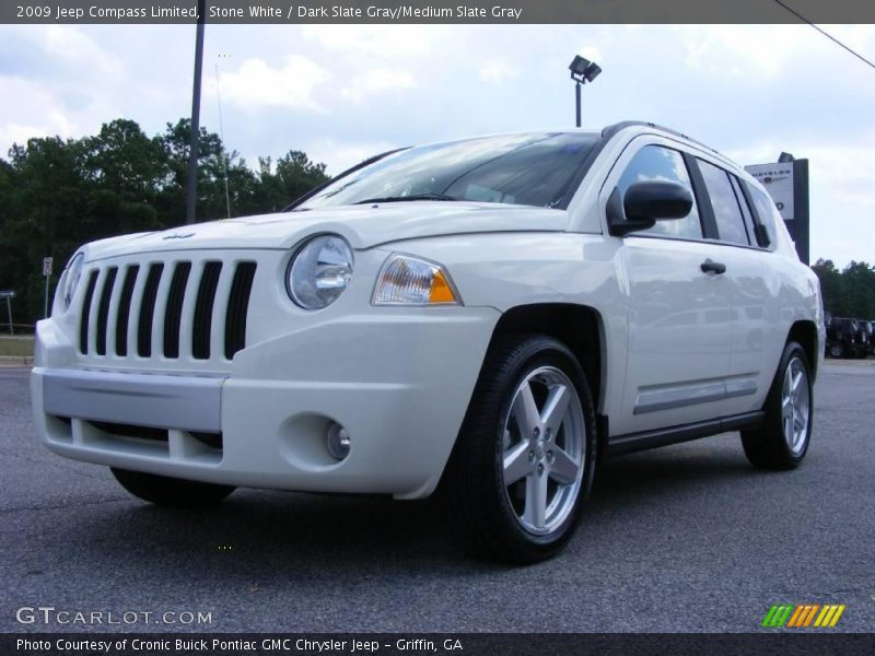 Stone White / Dark Slate Gray/Medium Slate Gray 2009 Jeep Compass Limited