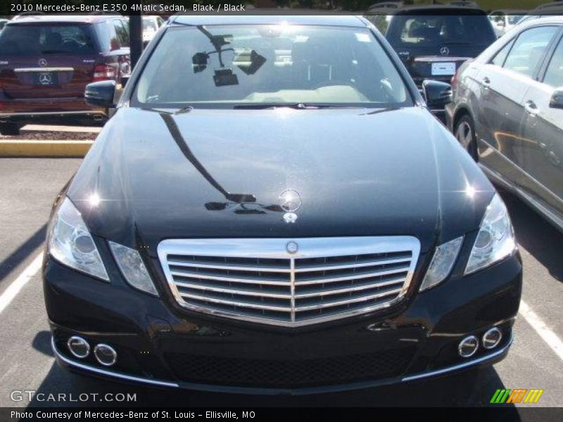 Black / Black 2010 Mercedes-Benz E 350 4Matic Sedan