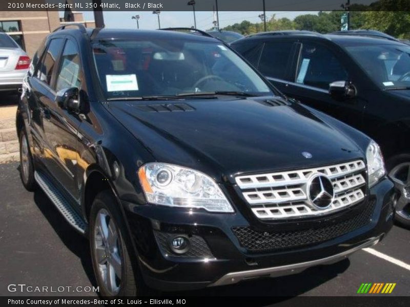 Black / Black 2010 Mercedes-Benz ML 350 4Matic