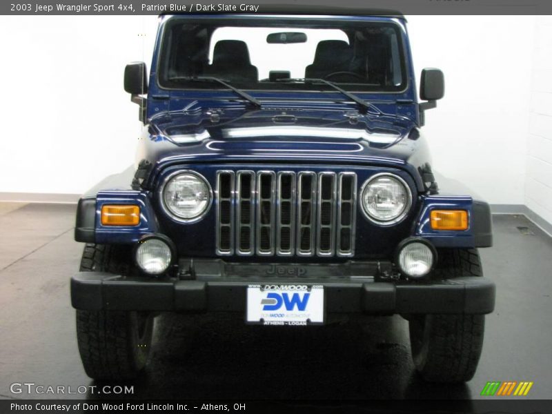 Patriot Blue / Dark Slate Gray 2003 Jeep Wrangler Sport 4x4