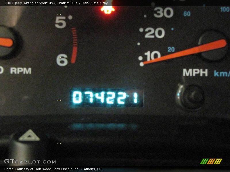 Patriot Blue / Dark Slate Gray 2003 Jeep Wrangler Sport 4x4