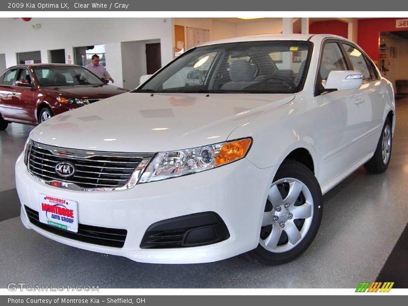 Clear White / Gray 2009 Kia Optima LX