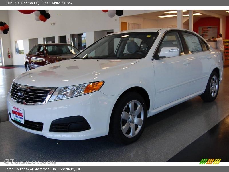 Clear White / Gray 2009 Kia Optima LX