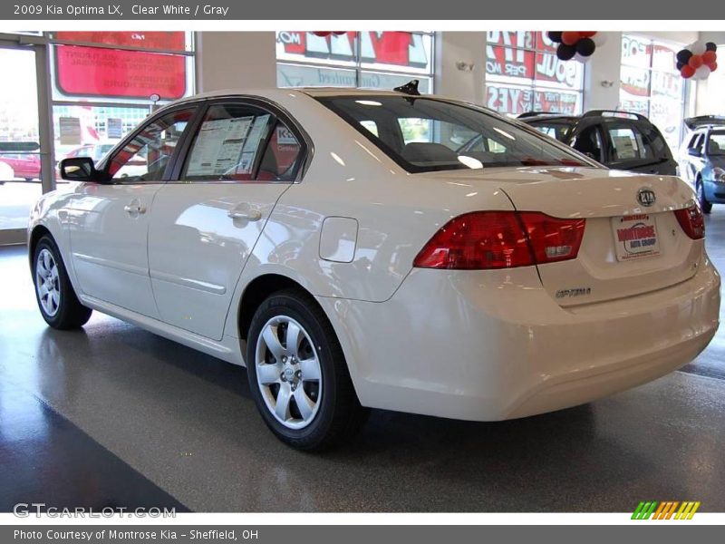 Clear White / Gray 2009 Kia Optima LX