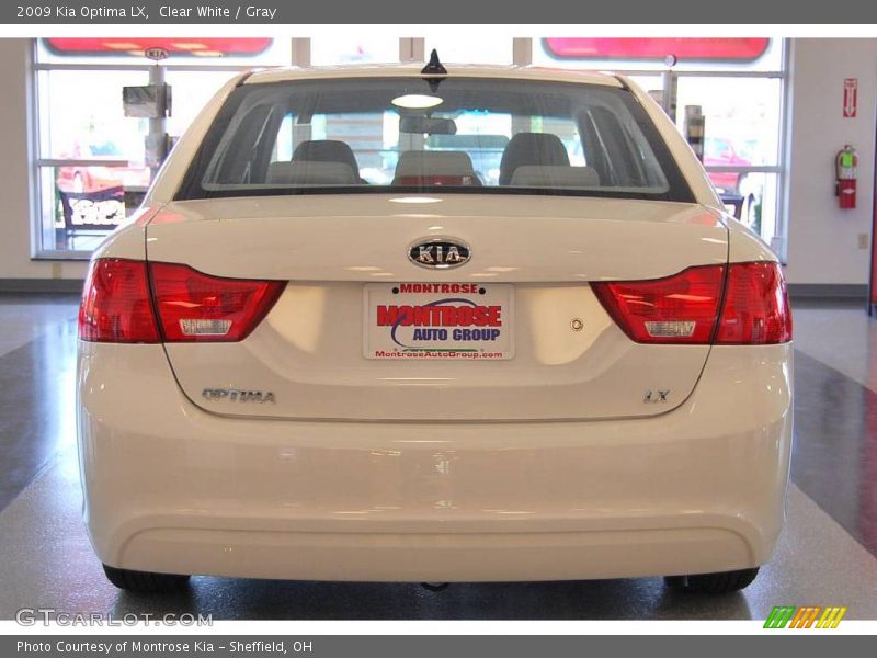 Clear White / Gray 2009 Kia Optima LX