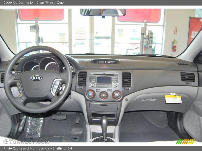 Clear White / Gray 2009 Kia Optima LX