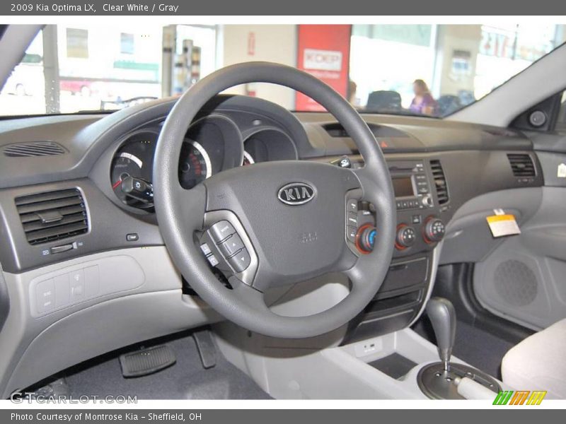 Clear White / Gray 2009 Kia Optima LX