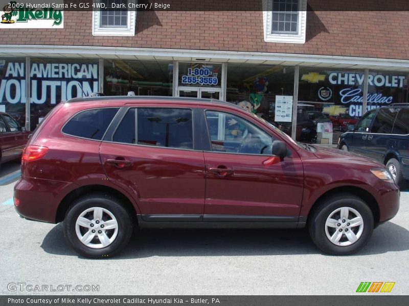 Dark Cherry / Beige 2009 Hyundai Santa Fe GLS 4WD