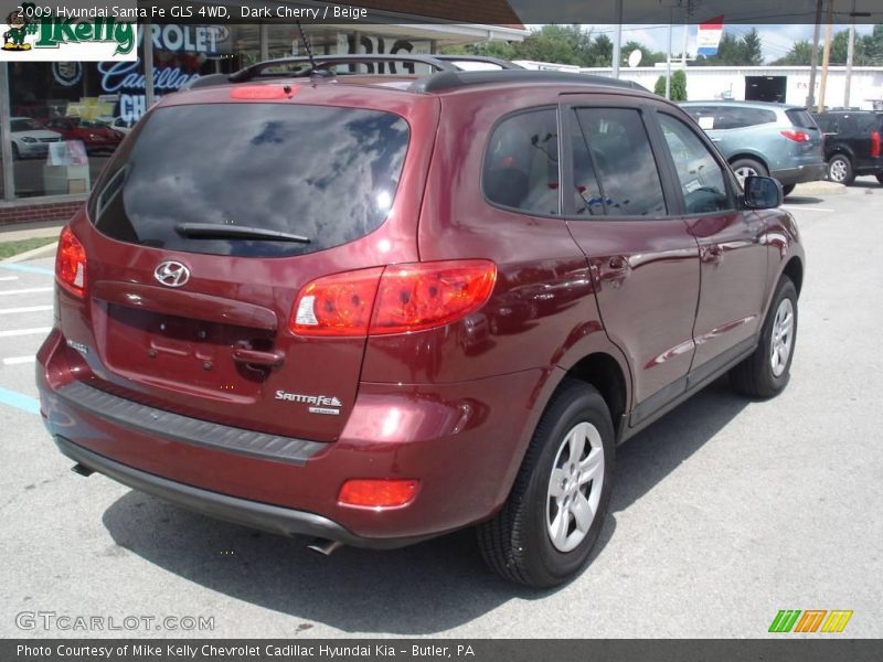 Dark Cherry / Beige 2009 Hyundai Santa Fe GLS 4WD