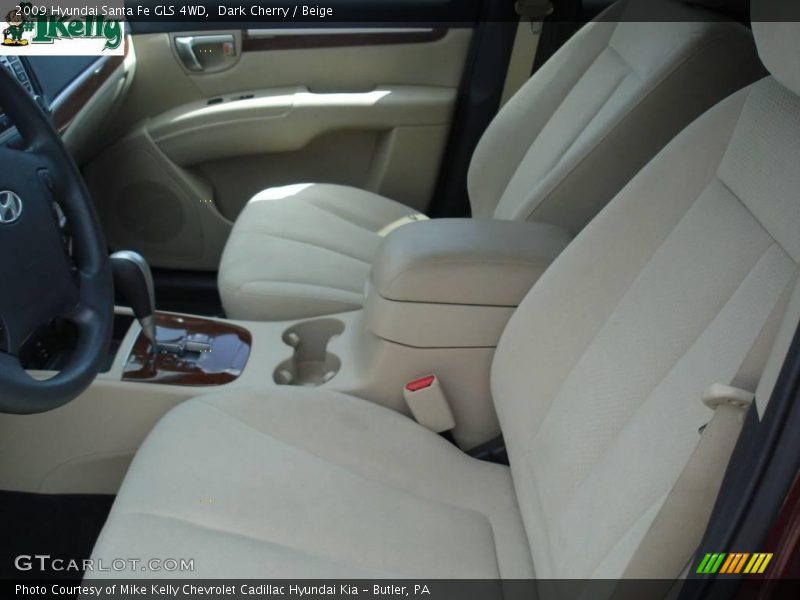 Dark Cherry / Beige 2009 Hyundai Santa Fe GLS 4WD