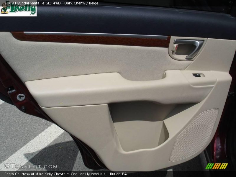 Dark Cherry / Beige 2009 Hyundai Santa Fe GLS 4WD