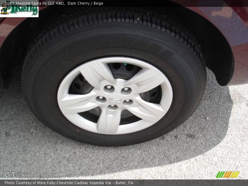 Dark Cherry / Beige 2009 Hyundai Santa Fe GLS 4WD