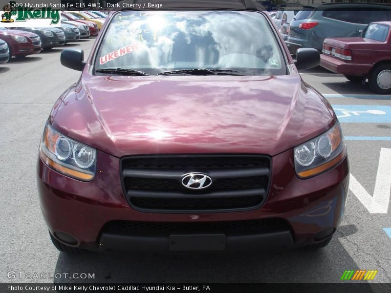 Dark Cherry / Beige 2009 Hyundai Santa Fe GLS 4WD