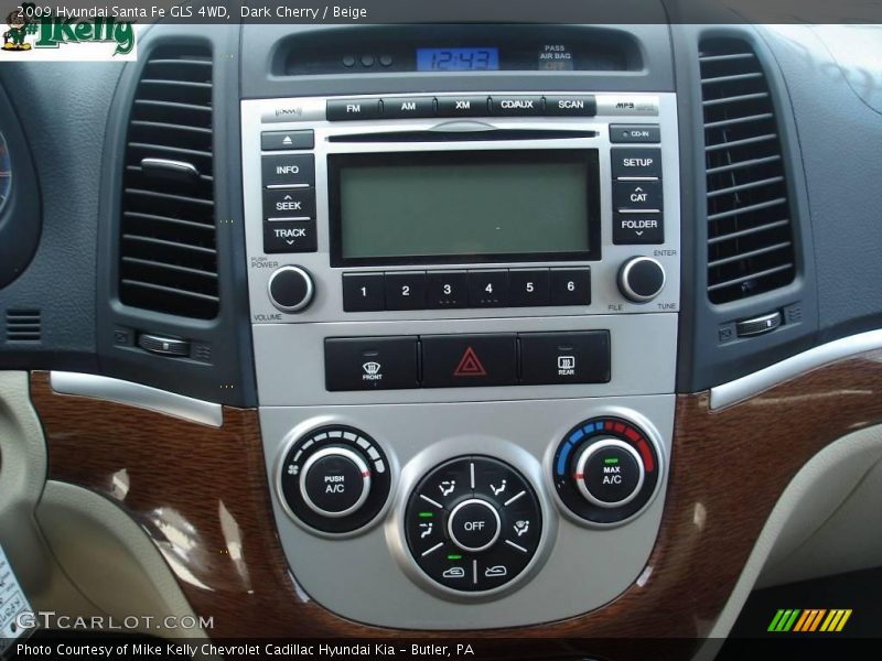 Dark Cherry / Beige 2009 Hyundai Santa Fe GLS 4WD