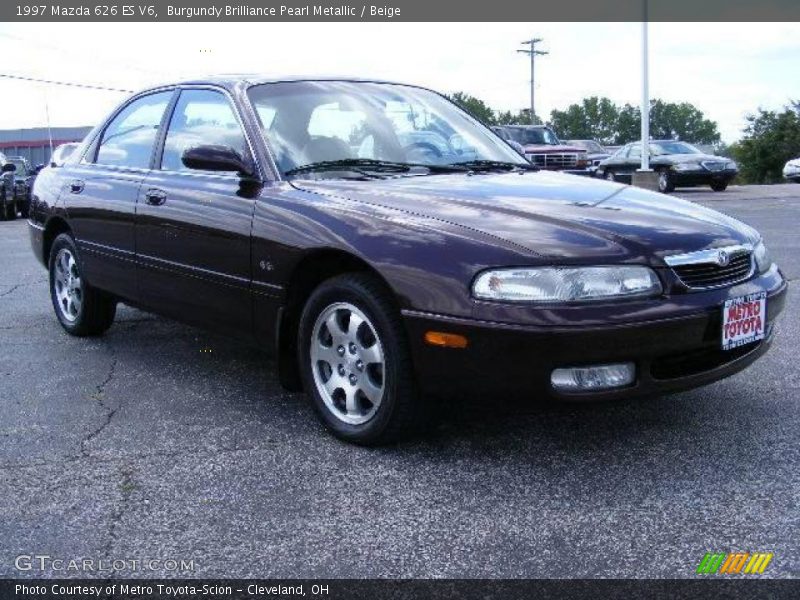 Burgundy Brilliance Pearl Metallic / Beige 1997 Mazda 626 ES V6