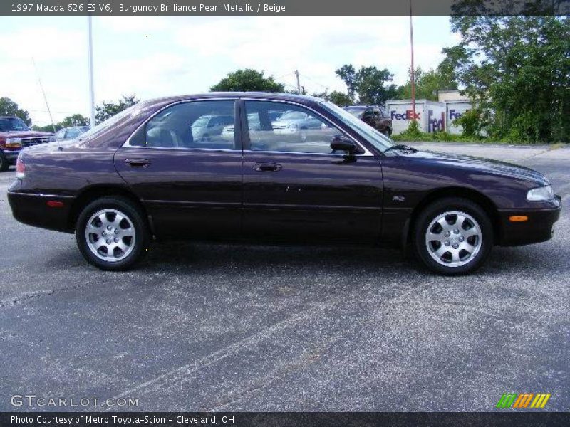 Burgundy Brilliance Pearl Metallic / Beige 1997 Mazda 626 ES V6