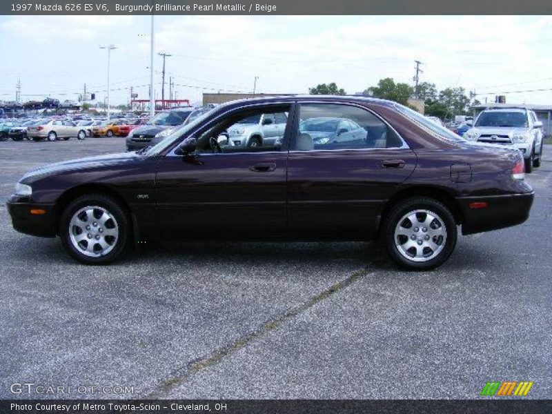 Burgundy Brilliance Pearl Metallic / Beige 1997 Mazda 626 ES V6