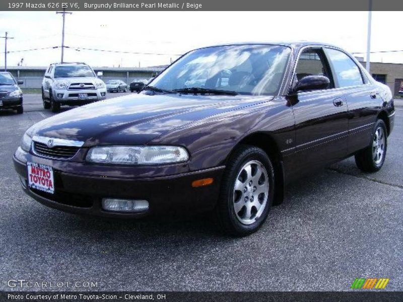 Burgundy Brilliance Pearl Metallic / Beige 1997 Mazda 626 ES V6