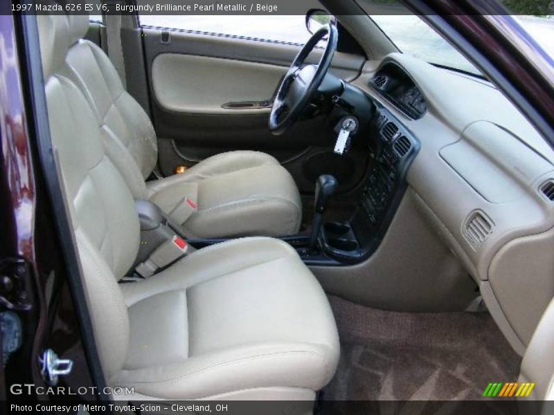 Burgundy Brilliance Pearl Metallic / Beige 1997 Mazda 626 ES V6