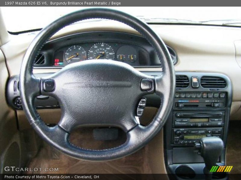 Burgundy Brilliance Pearl Metallic / Beige 1997 Mazda 626 ES V6