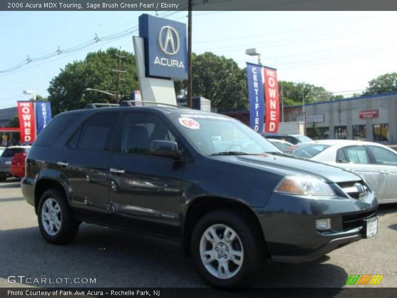 Sage Brush Green Pearl / Ebony 2006 Acura MDX Touring