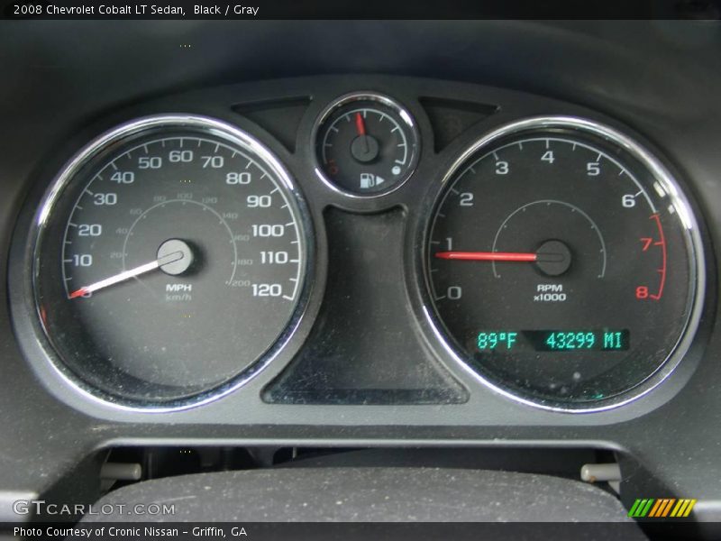 Black / Gray 2008 Chevrolet Cobalt LT Sedan