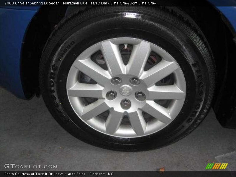 Marathon Blue Pearl / Dark Slate Gray/Light Slate Gray 2008 Chrysler Sebring LX Sedan
