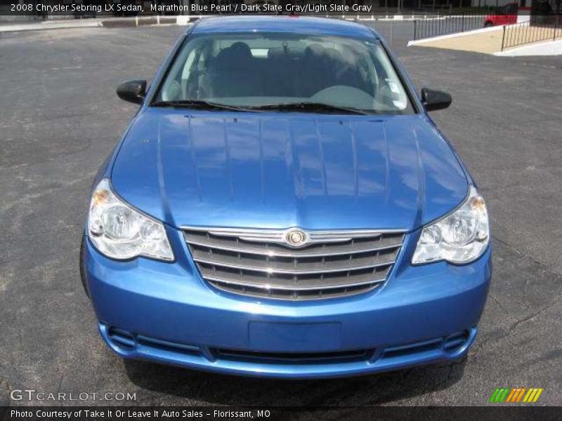 Marathon Blue Pearl / Dark Slate Gray/Light Slate Gray 2008 Chrysler Sebring LX Sedan