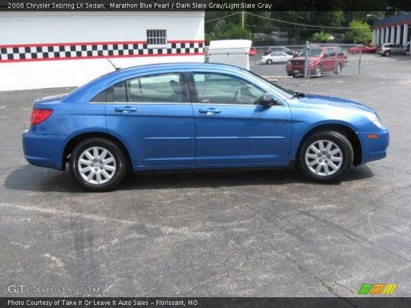 Marathon Blue Pearl / Dark Slate Gray/Light Slate Gray 2008 Chrysler Sebring LX Sedan