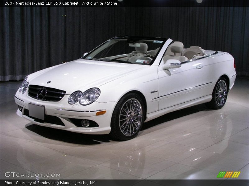 Arctic White / Stone 2007 Mercedes-Benz CLK 550 Cabriolet