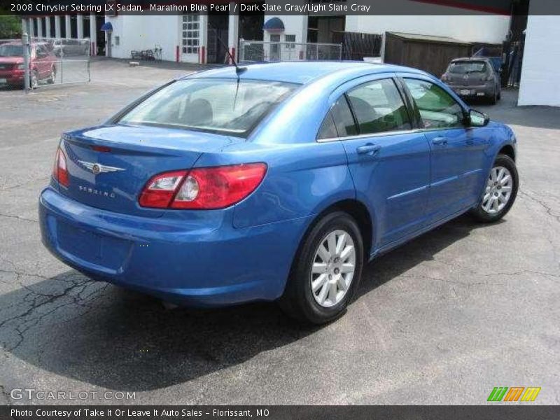 Marathon Blue Pearl / Dark Slate Gray/Light Slate Gray 2008 Chrysler Sebring LX Sedan