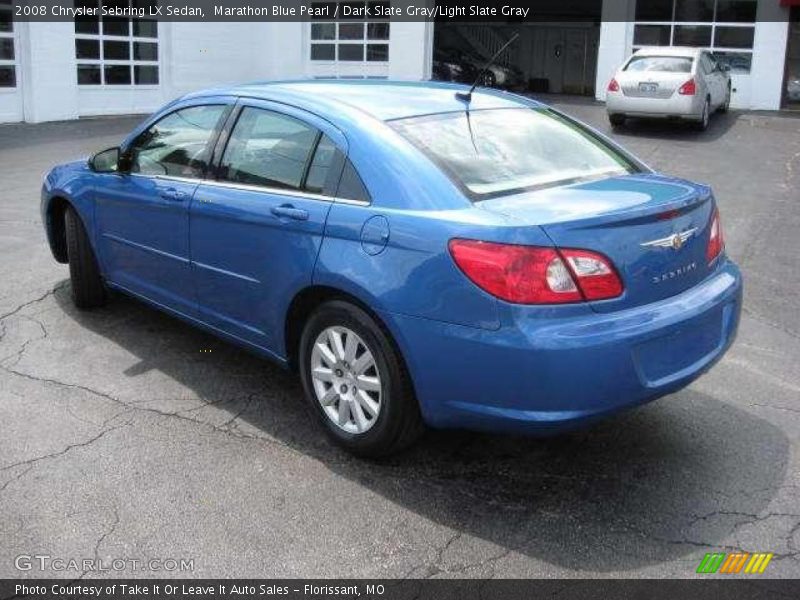 Marathon Blue Pearl / Dark Slate Gray/Light Slate Gray 2008 Chrysler Sebring LX Sedan