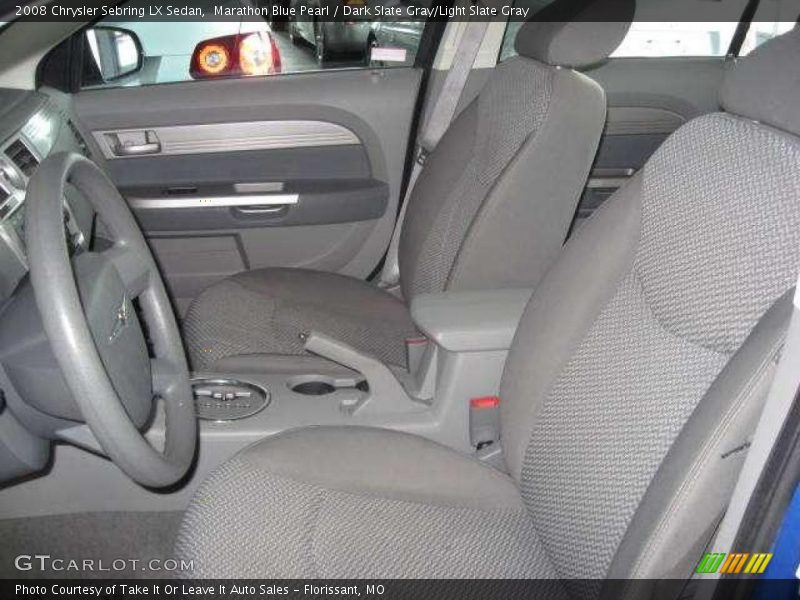 Marathon Blue Pearl / Dark Slate Gray/Light Slate Gray 2008 Chrysler Sebring LX Sedan