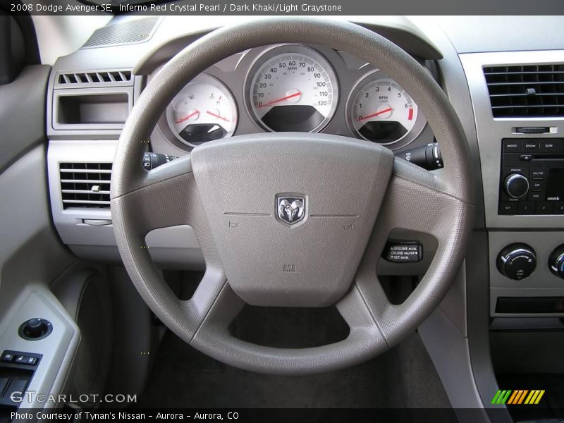 Inferno Red Crystal Pearl / Dark Khaki/Light Graystone 2008 Dodge Avenger SE