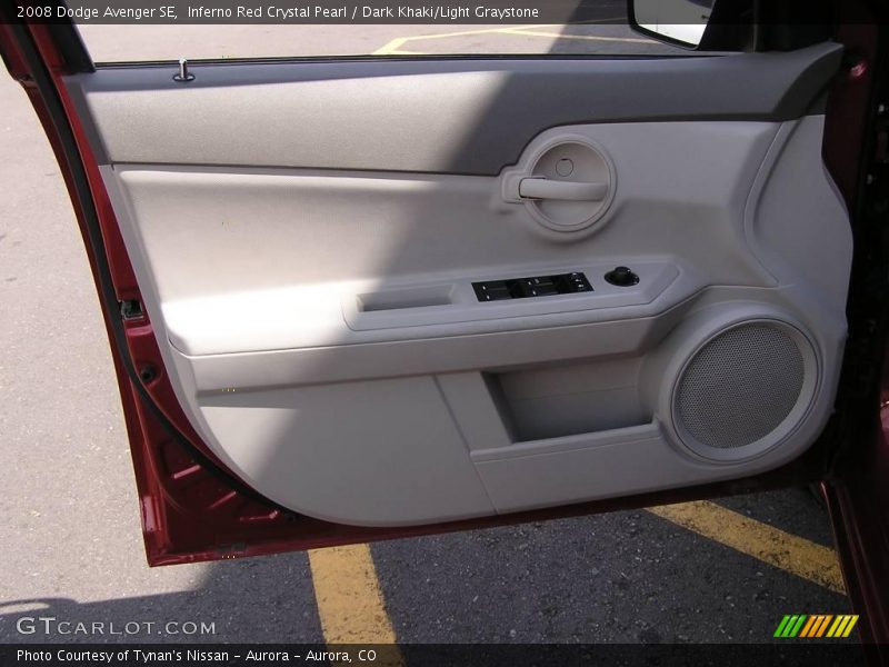 Inferno Red Crystal Pearl / Dark Khaki/Light Graystone 2008 Dodge Avenger SE