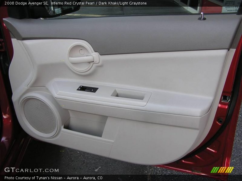 Inferno Red Crystal Pearl / Dark Khaki/Light Graystone 2008 Dodge Avenger SE